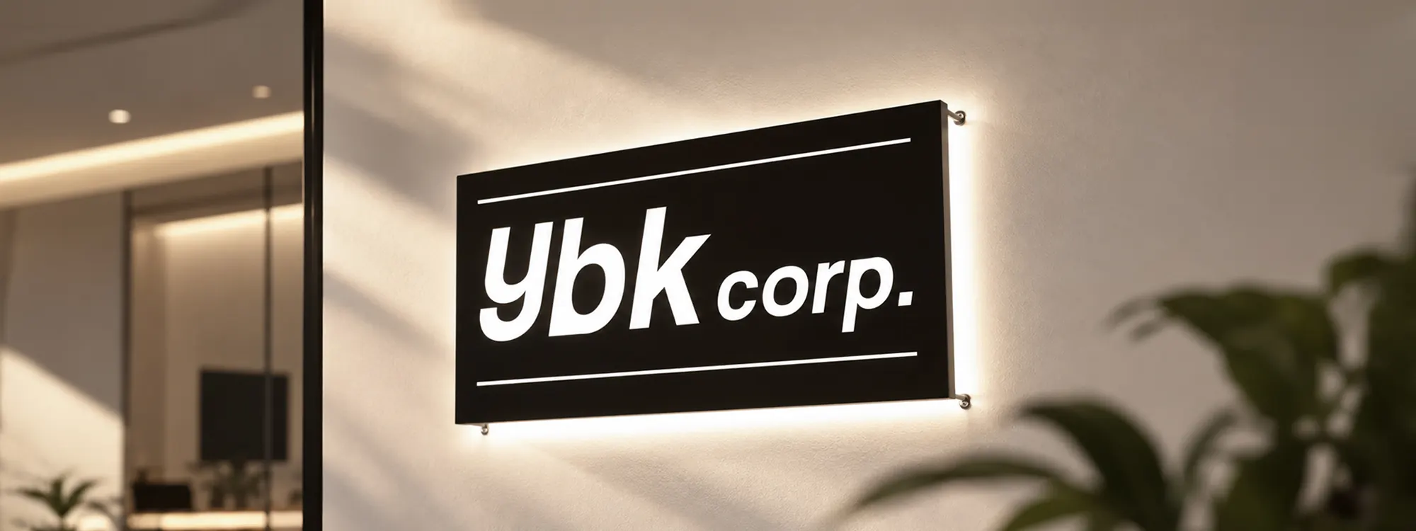 ybk corp. 사무실 간판 전체 사진